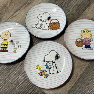 Williams Sonoma Peanuts Collection Easter Plates